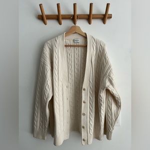 Aritzia Sunday Best Lamora Cardigan, Cream, Size Medium
